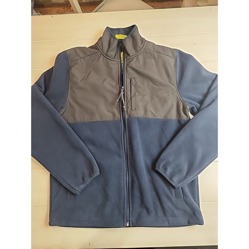 St. John's Bay Mens Full Zip Light Jacket Terra-tek Size S Blue Long Sleeve‎